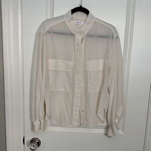 Frame Denim Safari Shirt - Cream Sz. M